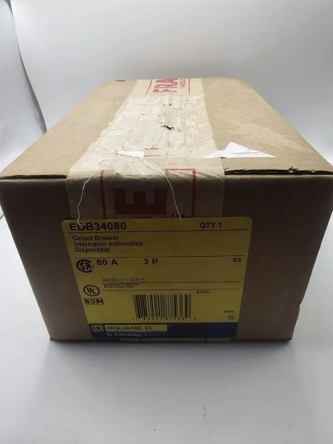 Автоматический выключатель Square D EDB34080 N 80A 480V 3 Poles Miniature Circui