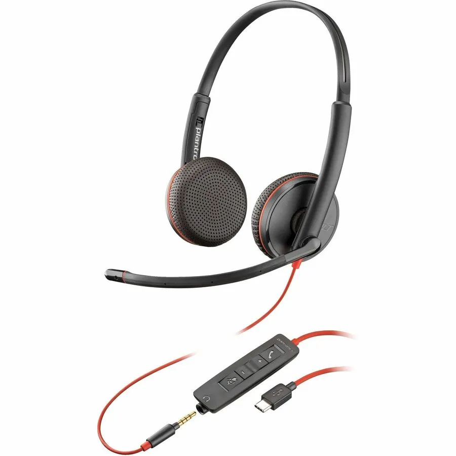 VoIP-шлюз Poly Plantronics Blackwire 3225 C3225 headset 3.5mm wired on-ear stere