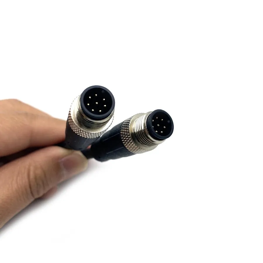 Датчик 16.4ft M12 8 Pins Male To Male Connector Cable A Code Molding Double Head