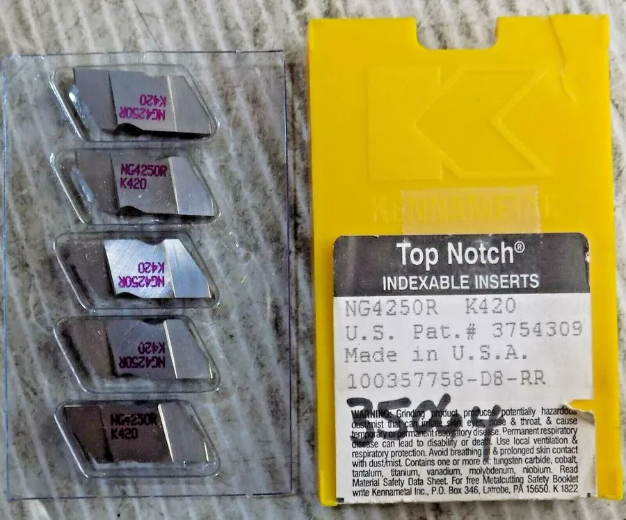Режущий инструмент Kennametal NG4250R Grade KCU10 Carbide Insert Grooving