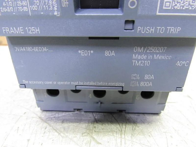 Автоматический выключатель Siemens 3VA4110-6ED34-0AA0 100 Amp 600Y/347 VAC 3 Pol — фото лота 4