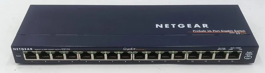 Коммутатор Netgear ProSafe 16 Port Gigabit Switch GS116 v2 Blue Metal Desktop