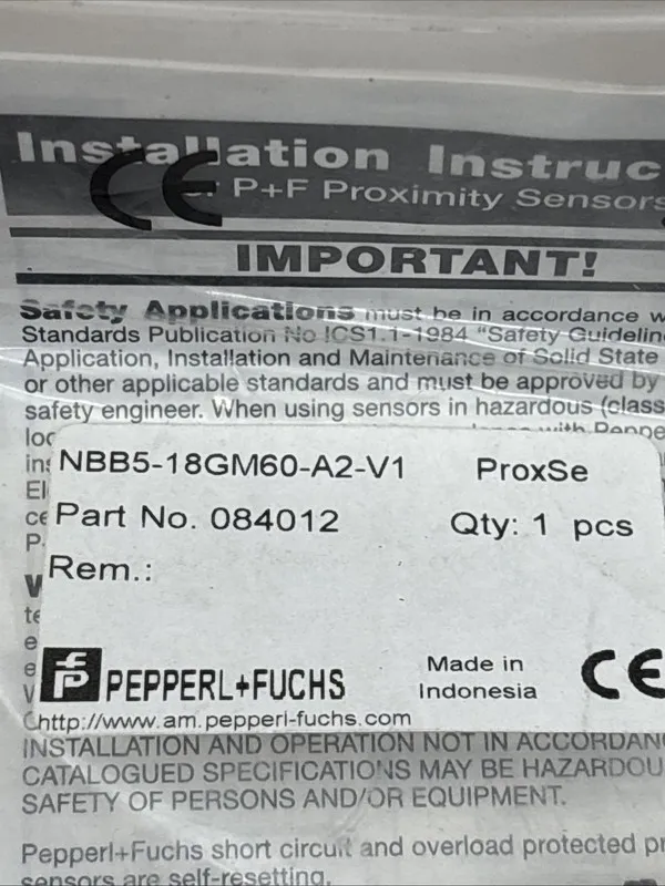 Датчик приближения Pepperl+Fuchs NBB5-18GM60-A2-V1 Proximity Sensor; 084012 ￼