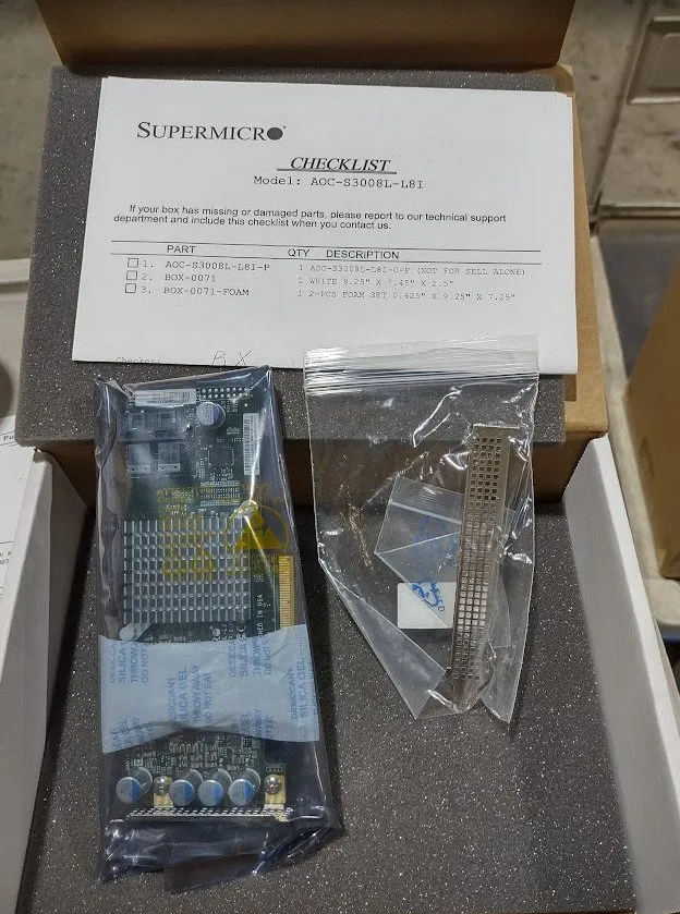 Кабель Supermicro AOC-S3008-L8I LSI 9300-8i HBA 8-Port 12Gb PCIe IT Mode 2 8643