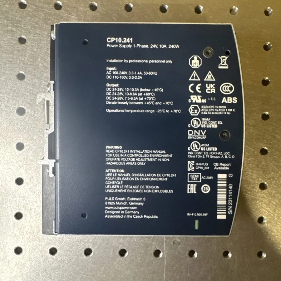 Блок питания PULS CP10.241 DIN Rail Power Supply Single Phase 24VDC 10A 240W