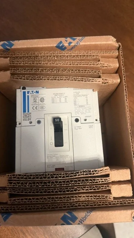 Автоматический выключатель EATON PDG23F0050TFFL Power Defense Circuit Breaker 3P — фото лота 1