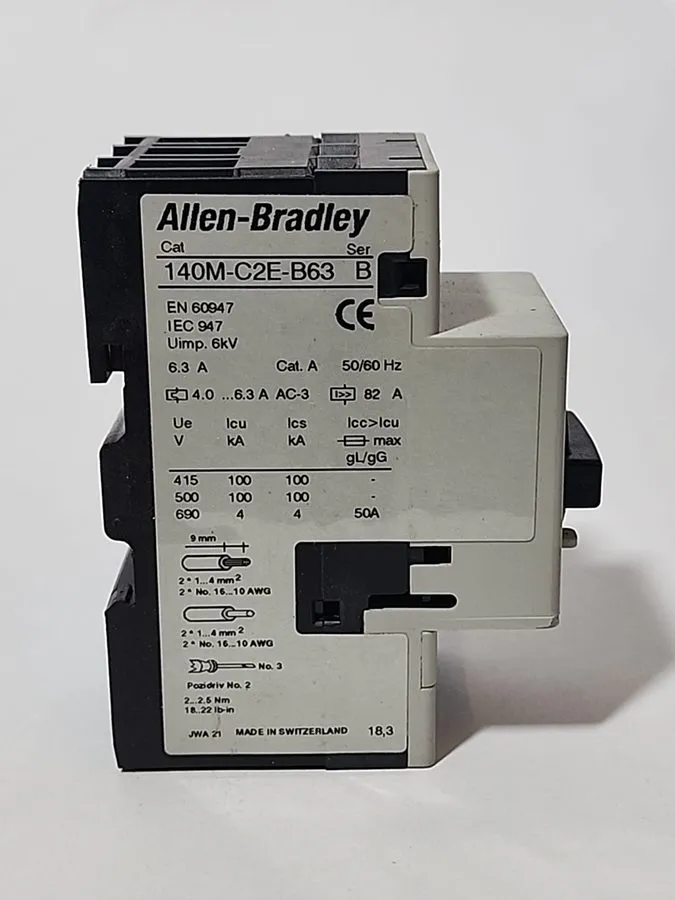 Автоматический выключатель Allen Bradley 4-6.3A 3 Pole Motor Protection Circuit 