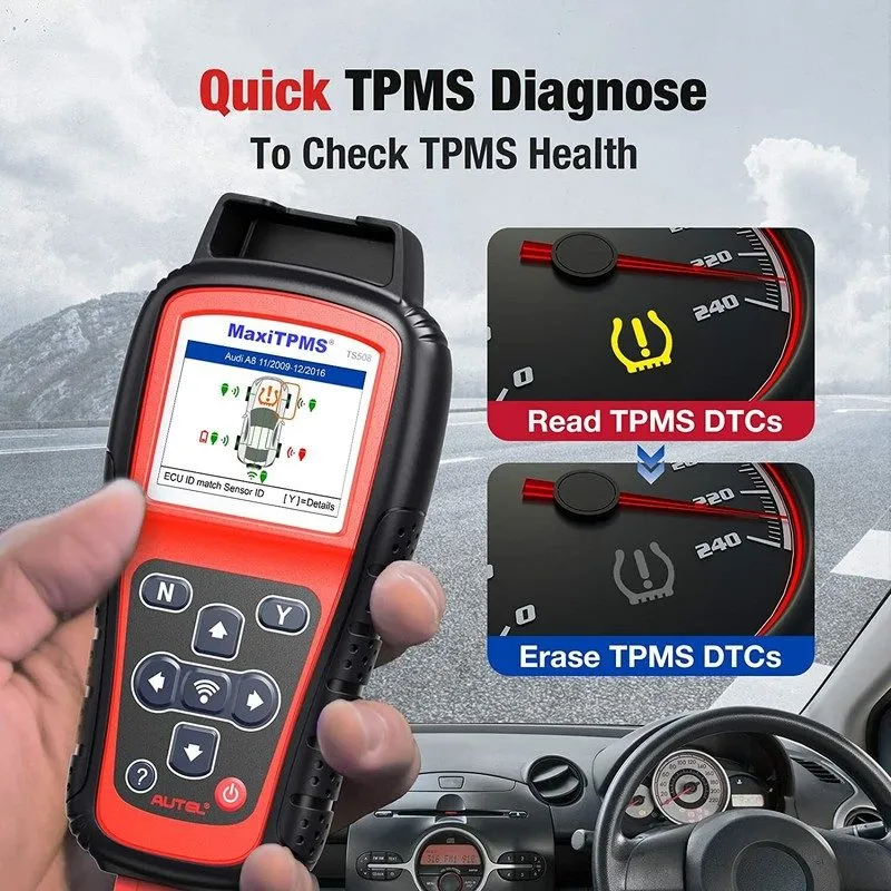 Диагностический сканер Autel MaxiTPMS TS508WF Kits TPMS Programming Scanner & TP