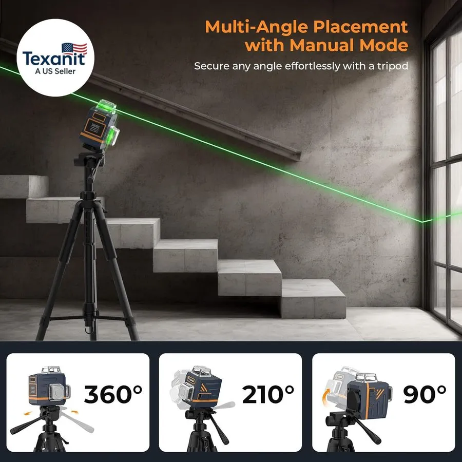Нивелир CIGMAN 3D Laser Level with Tripod,Remote Control,Compact Design,4000mAh  — фото лота 2