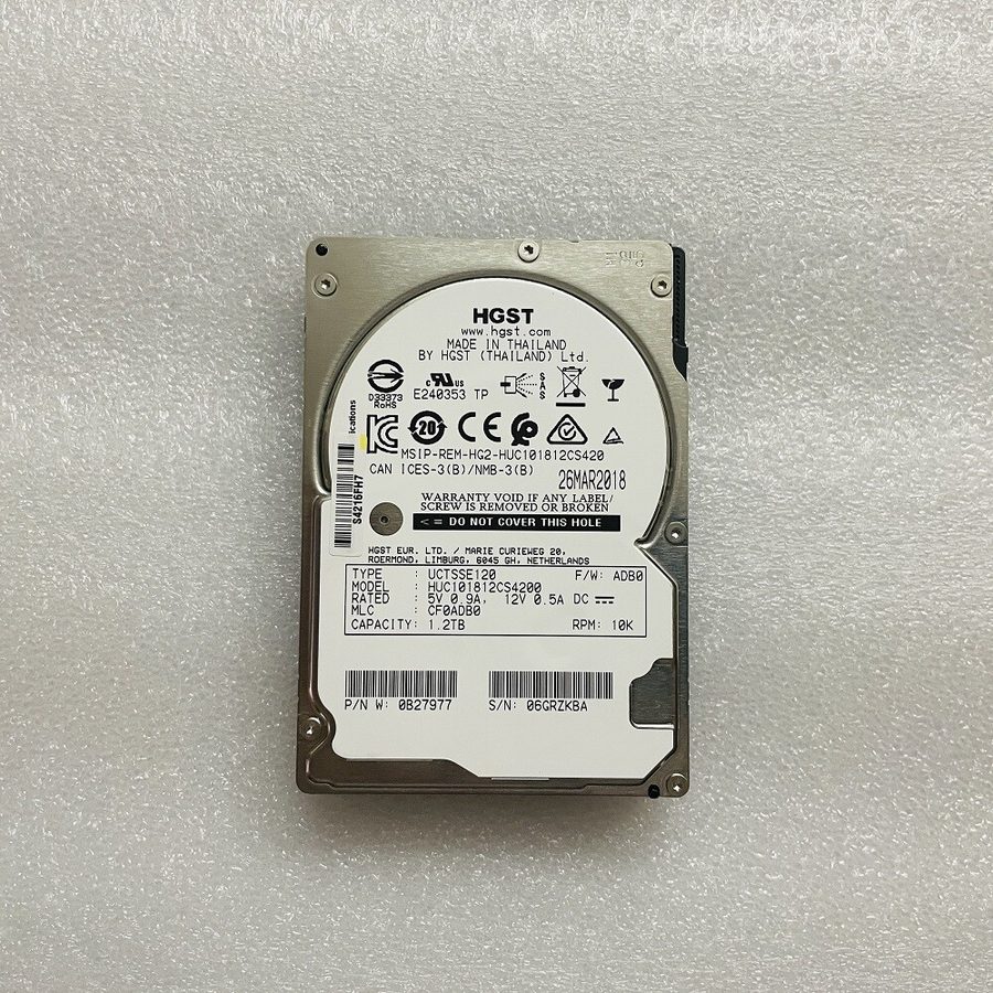 Сервер H.G.S.T 1.2TB HUC101812CS4200 10K 12Gb/s SAS 2.5'' Server Hard Drive