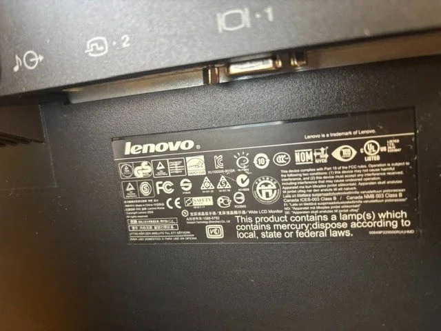 Монитор Lenovo L2251P LCD 22" Monitor Screen Display HD DP VGA Display Panel PC — фото лота 4