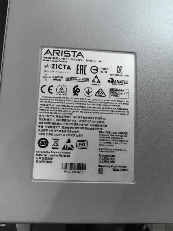 Коммутатор Arista DCS-7508N-CH Data Center Switch Chassis — фото лота 4
