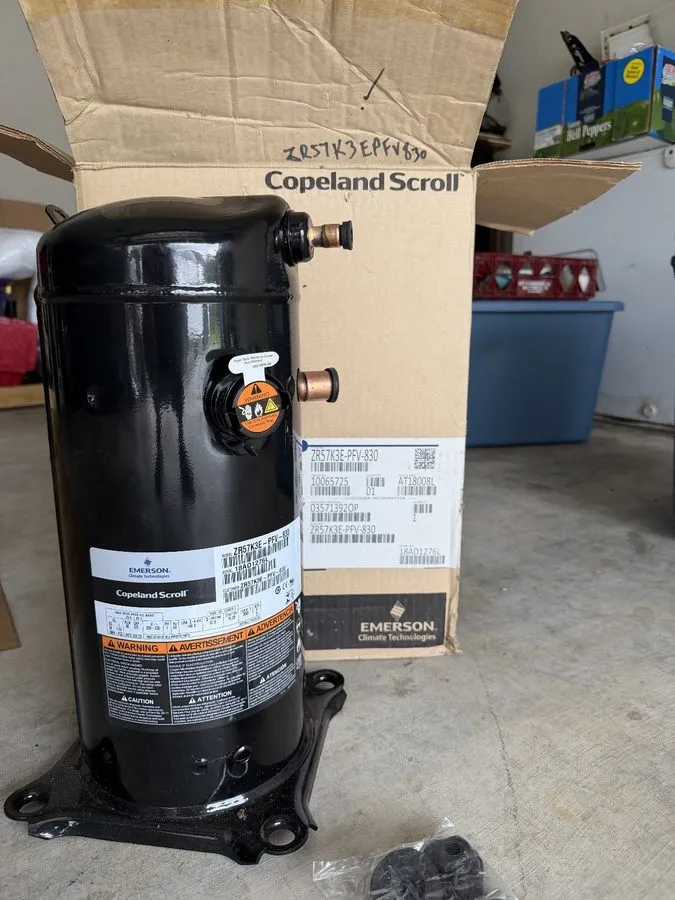 Компрессор Copeland ZR57K3E-PFV-830 5 Ton 1PH 208-230V 60Hz Compressor R -410A