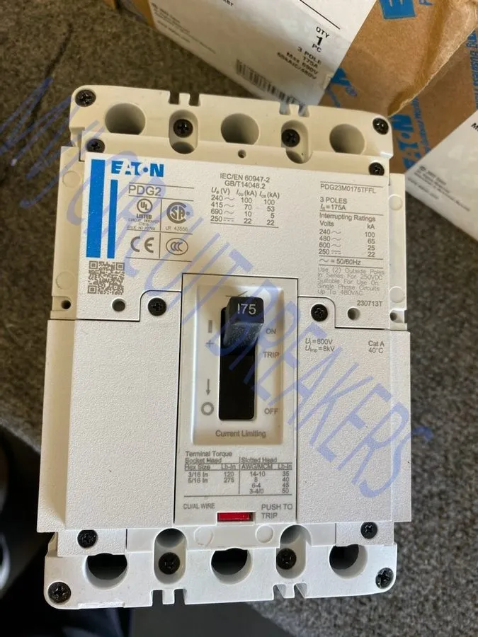 Автоматический выключатель EATON PDG23M0175TFFL 3P 175A 65KAIC@480V POWER DEFENS