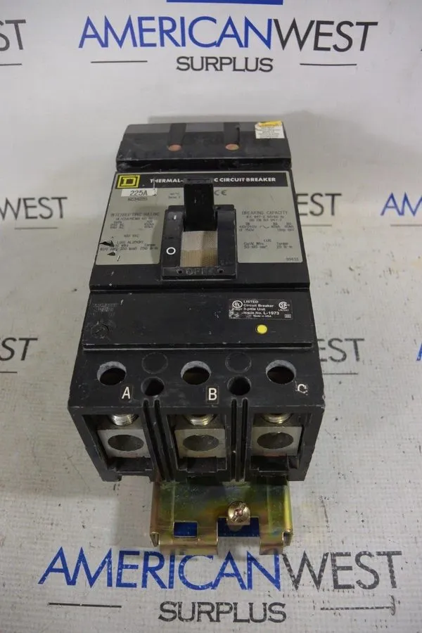 Автоматический выключатель Square D I-Line KC34225 3 Pole 225 Amp 480V Circuit B