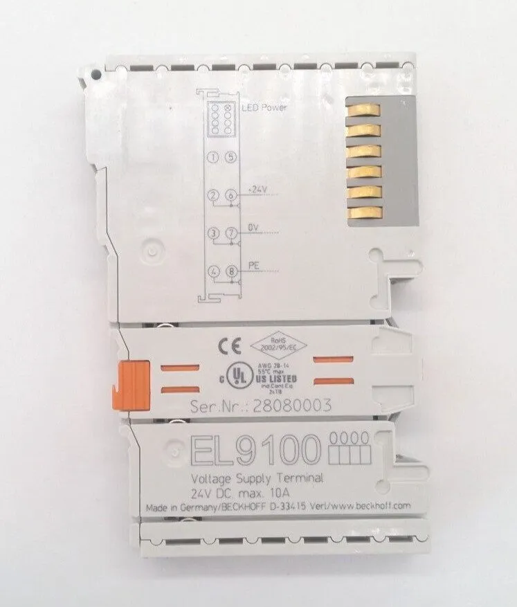 Модуль ввода-вывода BeckHoff EL9100 Ethercat Terminal, 24 Vdc, 10A
