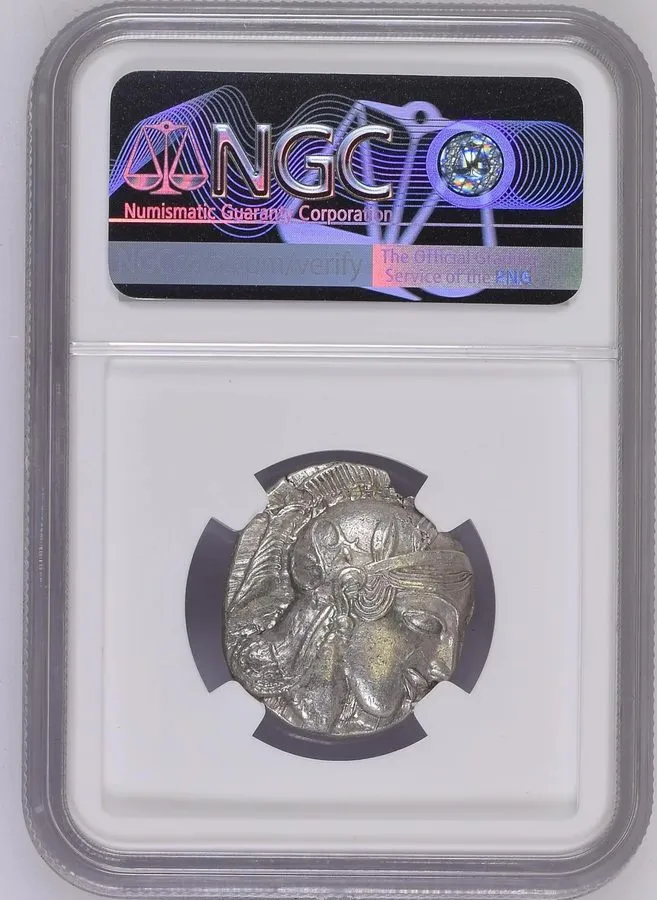 Лабораторный прибор Attica Athens Greek Silver Owl AR Tetradrachm 440-404 BC NGC