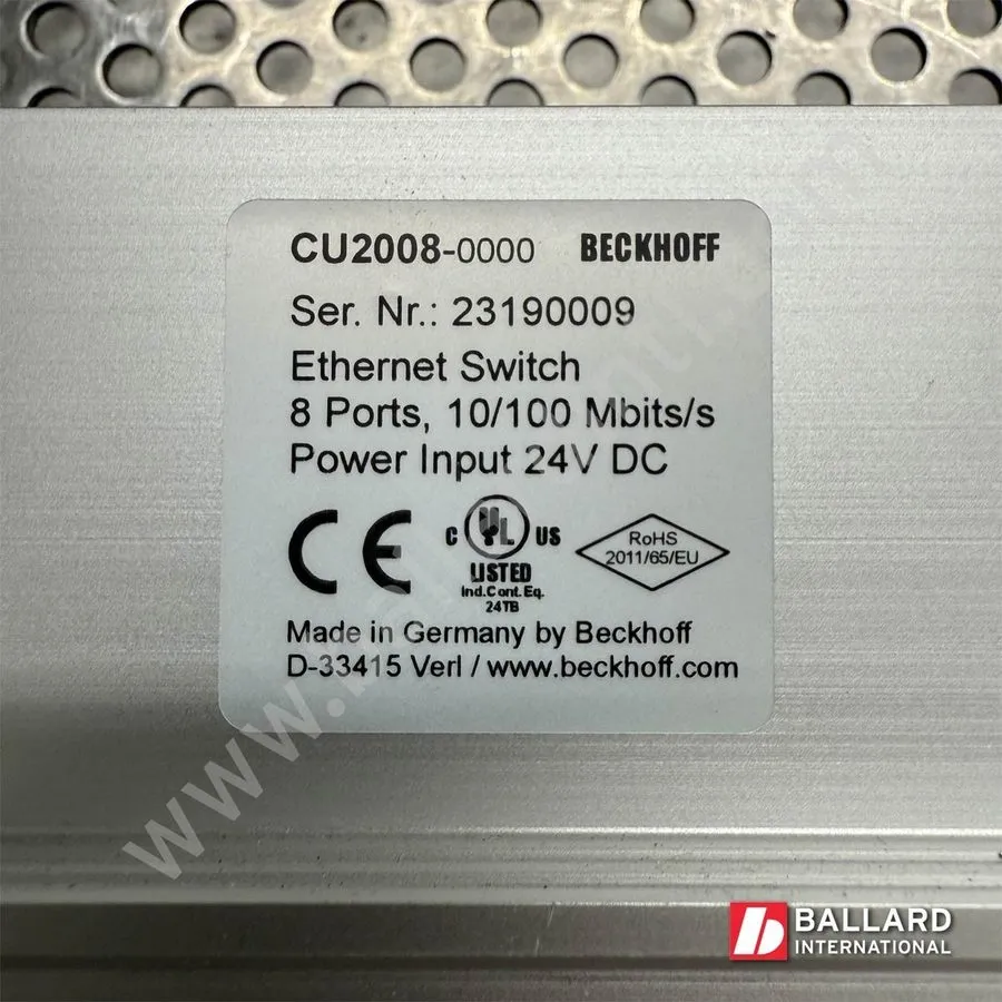 Коммутатор BECKHOFF CU2008 8-Port Ethernet Switch 24VDC