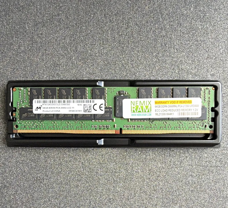 Модуль памяти Micron 64GB DDR4-2666 ECC LRDIMM PC4-2666V 4DRx4 Server RAM MTA72A