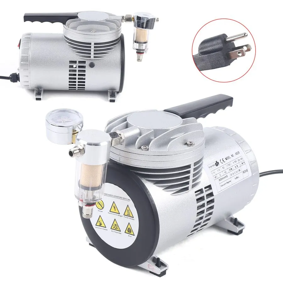 Насос Laboratory Vacuum Pump Oilless Vacuum Pump 600mmhg HVAC Membrane Filter Pu — фото лота 1