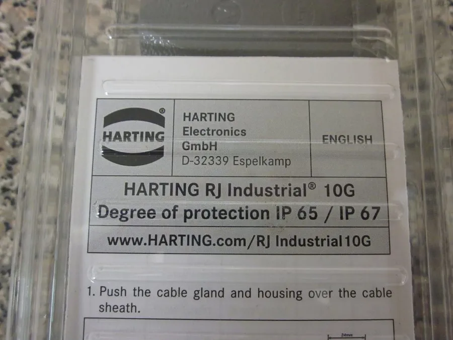 Разъём HARTING 09451511560 10G RJ45 plug Cat6, 8p IDC straight 09 45 151 1560