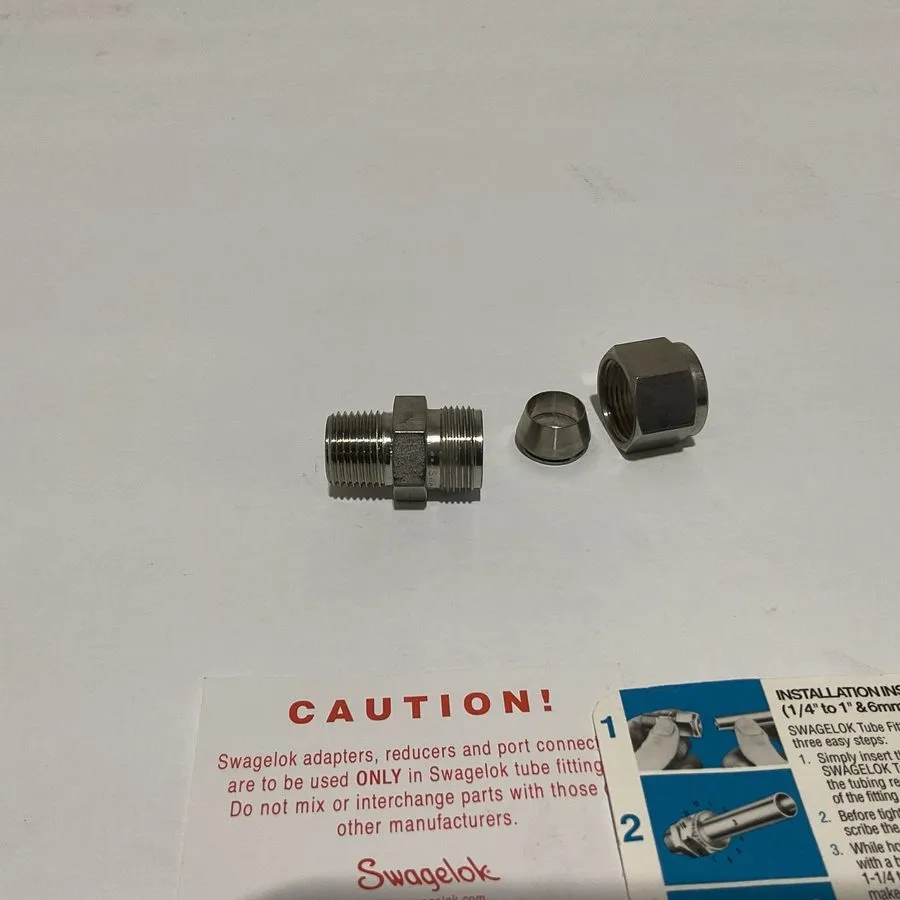Фитинг Swagelok SS-810-1-6 1/2 Straight Tube Fitting 3/8” Male NPT
