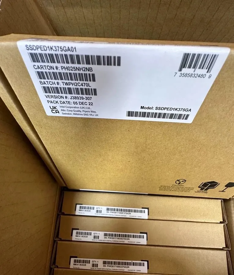 SSD-накопитель Intel Optane DC P4800X Series 750GB PCIe NVMe Solid State Drive S