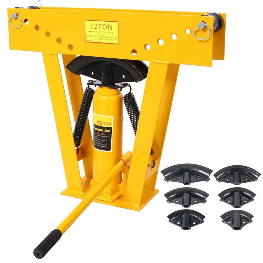 Режущий инструмент 16 Ton Hydraulic Pipe Bender 1/2" Tube 8 Dies 90-180 Deg Stee