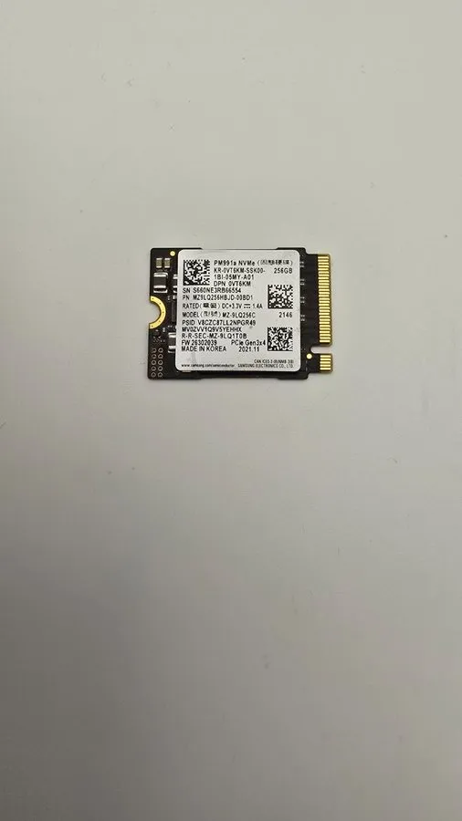 SSD-накопитель BLACK SAMSUNG PM991A 256GB M.2 NVME SSD SOLID STATE DRIVE