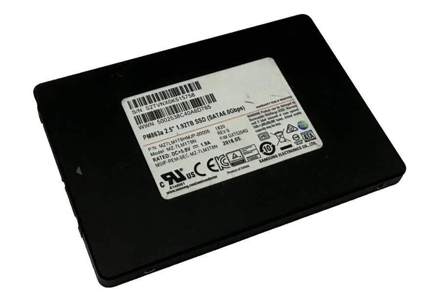 SSD-накопитель Samsung PM863a 2.5"1.92TB SSD SATA 6.0Gpbs Solid State Drive MZ-7