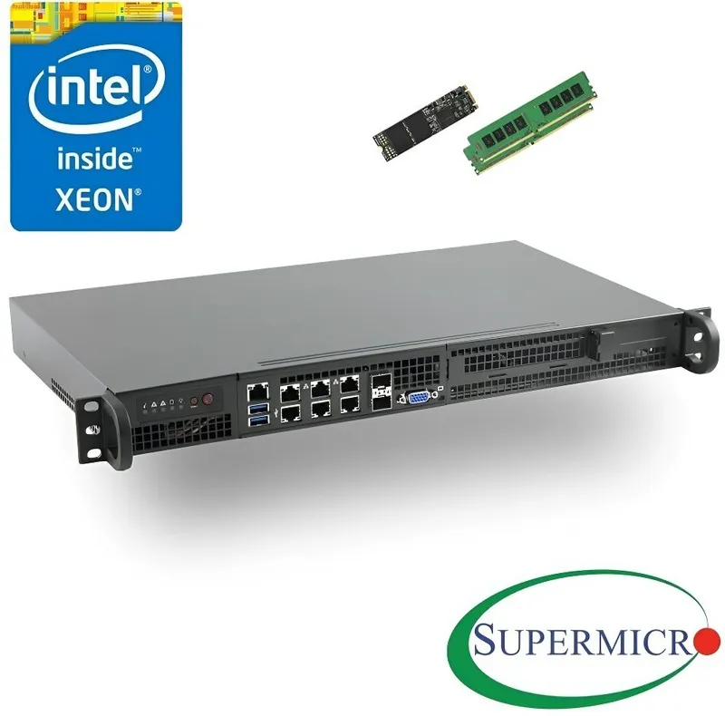 Сервер SuperMicro SYS-5019D-4C-FN8TP 1UServer w/Customized (64GB RAM, 128GB M.2)