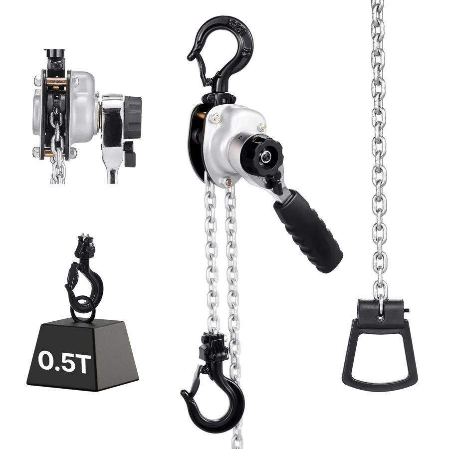 Таль 0.5T/0.25T Manual Lever Chain Hoist 5/10/20 FT Lift G80 Alloy Steel Chain w — фото лота 1