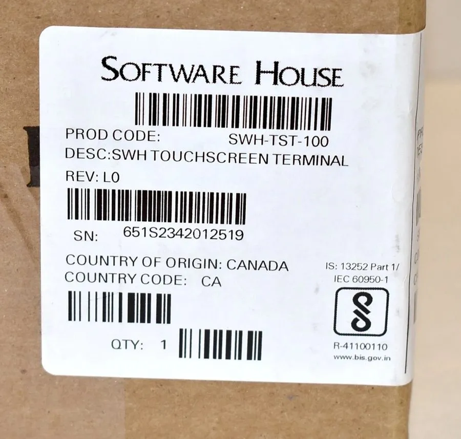 Оборудование видеонаблюдения Software House SWH-TST-100 4.3" Capacitive Touchscr — фото лота 1
