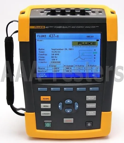 Анализатор Fluke 437-II 400Hz Three-Phase Power Quality and Energy Analyzer w/4e — фото лота 1