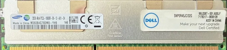 Модуль памяти M393B4G70DM0-YH9 Samsung 32GB DDR3 Registered ECC PC3-10600 1333Mh — фото лота 1