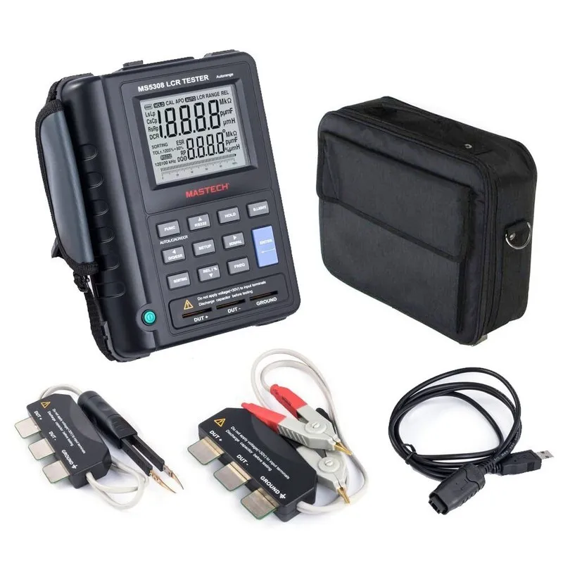 Тестер MASTECH MS5308 Handheld Portable LCR Meter 100K Hz RS232 Serial/Parallel