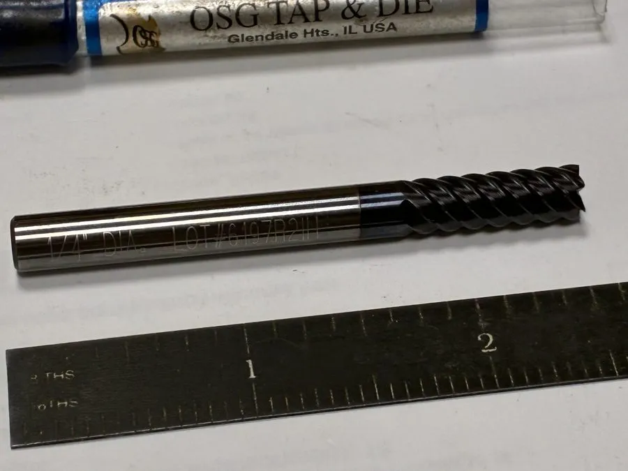 Режущий инструмент OSG VGM6-0009, 1/4"x 3/4"x 2-1/2", Carbide End Mill. 6-Flute, — фото лота 2