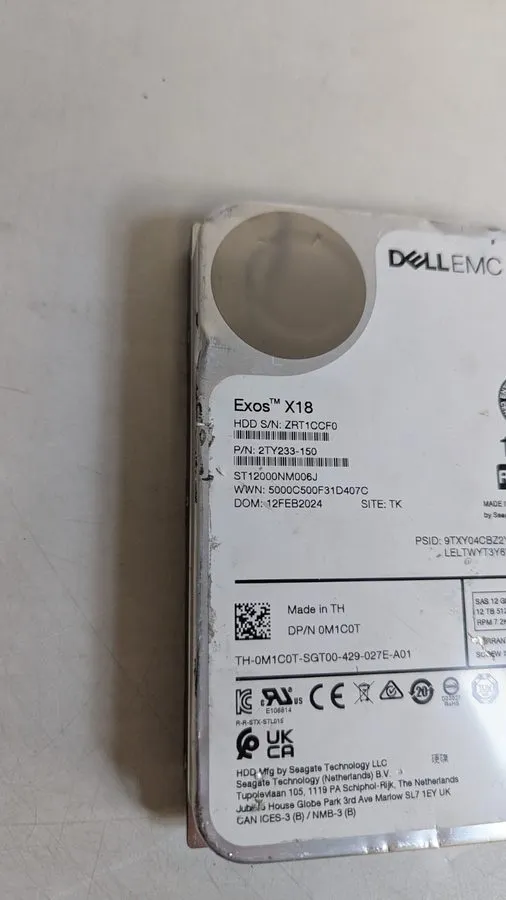 Жёсткий диск Seagate Exos X16 12TB 12Gb/s SAS 7200RPM 256MB 3.5" Enterprise HDD 