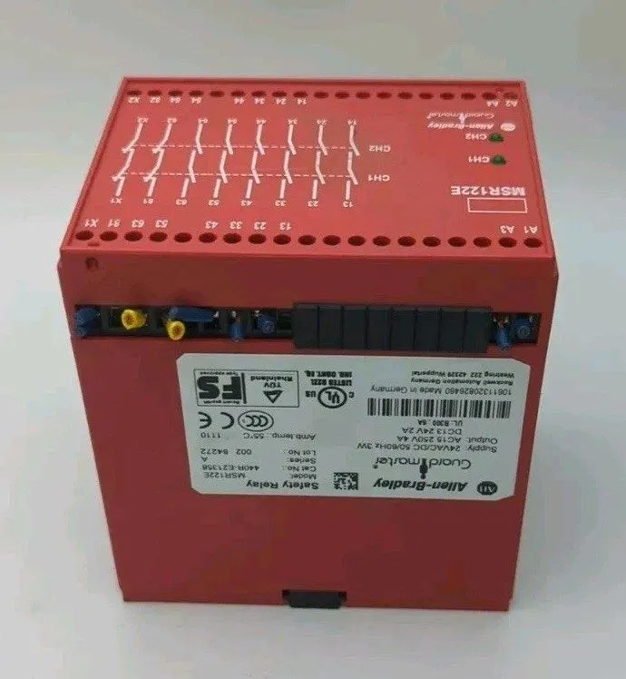 Реле безопасности ALLEN BRADLEY MSR122E GUARDMASTER SAFTY RELAY 440R-E21358 24VA — фото лота 2