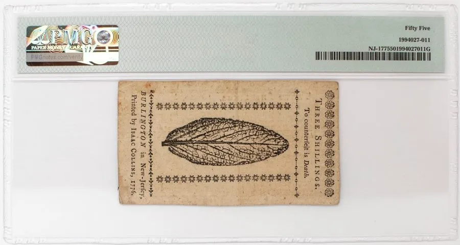 Лабораторный прибор FR. NJ-177 March 25, 1776 3S Jersey Colonial Currency PMG Ge