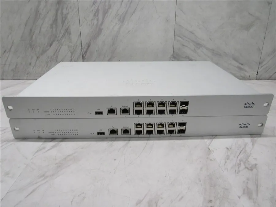 Маршрутизатор Cisco MX100-HW Meraki Router Security Cloud Managed Appliance Uncl