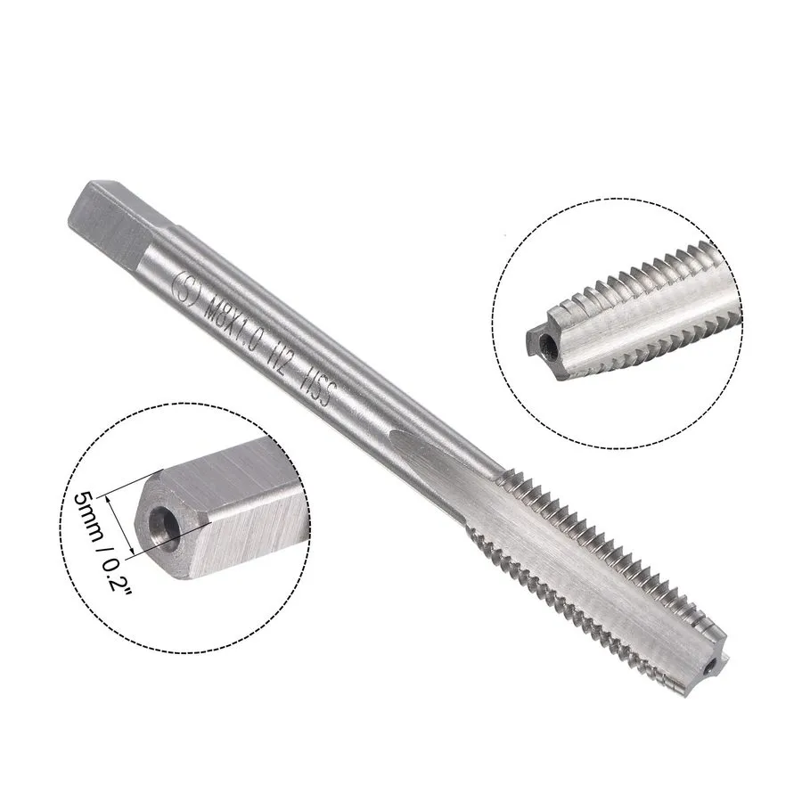 Режущий инструмент M8x1mm Metric Tap and Die Set HSS Machine Thread Tap with Rou — фото лота 2