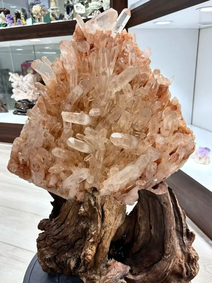 Лабораторный прибор 48.4LB TOP Natural pink quartz cluster crystal point mineral