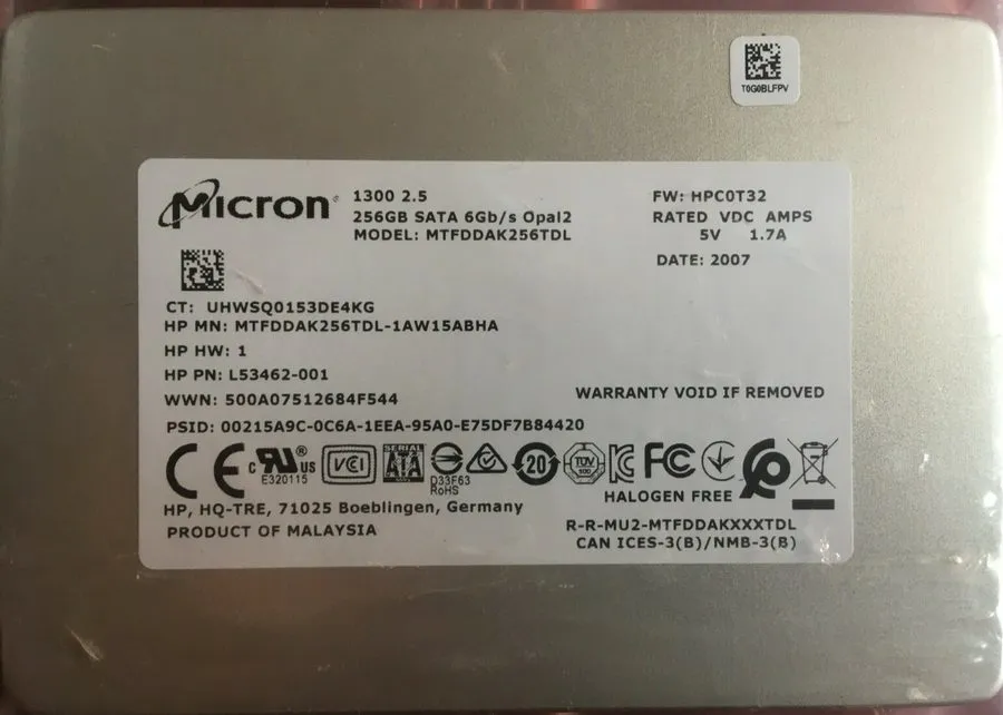 SSD-накопитель Micron 1300 Internal SSD MTFDDAK256TDL 256GB TLC SATA III 2.5"