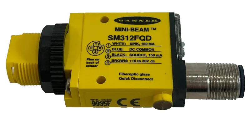 Фотоэлектрический датчик BANNER SM312FQD MINI-BEAM PHOTOELECTRIC SENSOR 10-30VDC