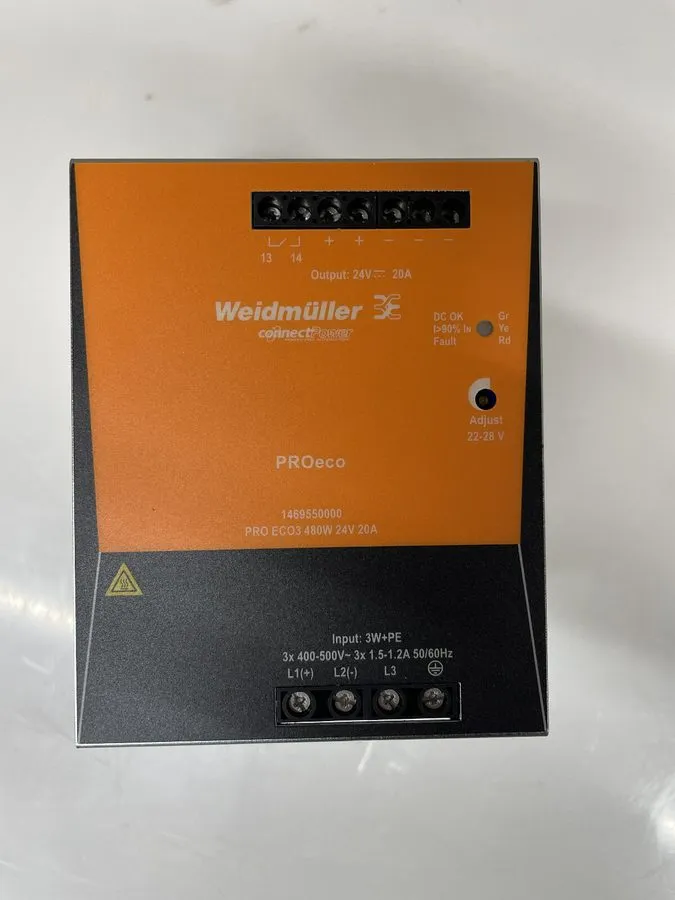 Блок питания Weidmuller PRO ECO3 480W 24V 20A DIN-Rail Power Supply 1469550000