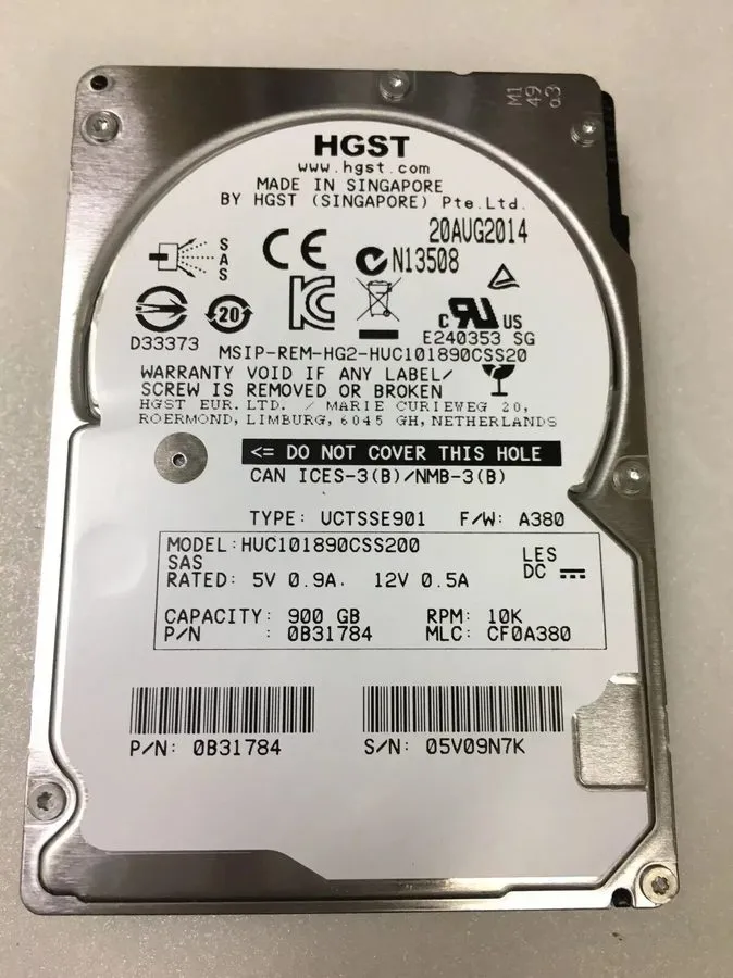 Сервер H.G.S.T 900GB 10K SAS 2.5 12Gb/s HUC101890CSS200 Server Hard Drive