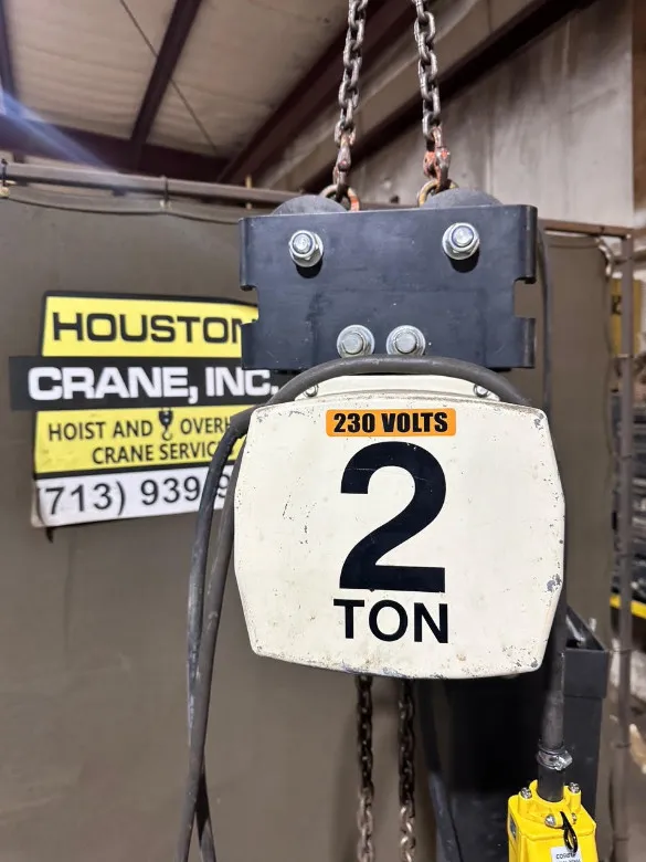 Таль Coffing 2 Ton Electric Chain Hoist, Model: JLCET4008, Lift: 16 FT,208/230-3