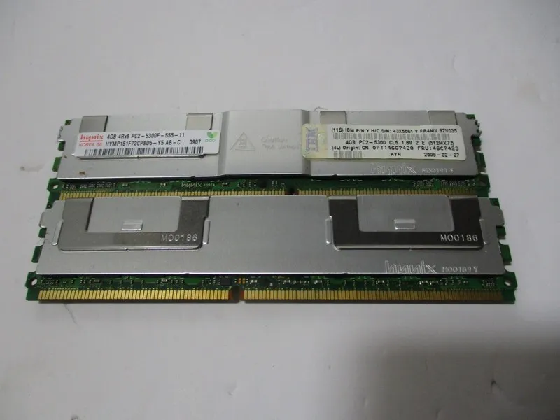 Модуль памяти HYNIX 4GB DDR2 ECC Fully Buffered RAM 4Rx8 PC2-5300F HYMP151F72CP8
