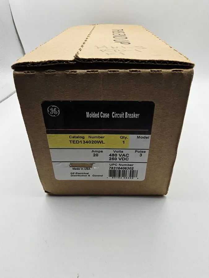 Автоматический выключатель GE ABB TED134020WL TED134020 3Pole 20 Amp 480/600Volt